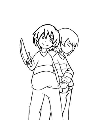 Frisk and Chara Outline.png